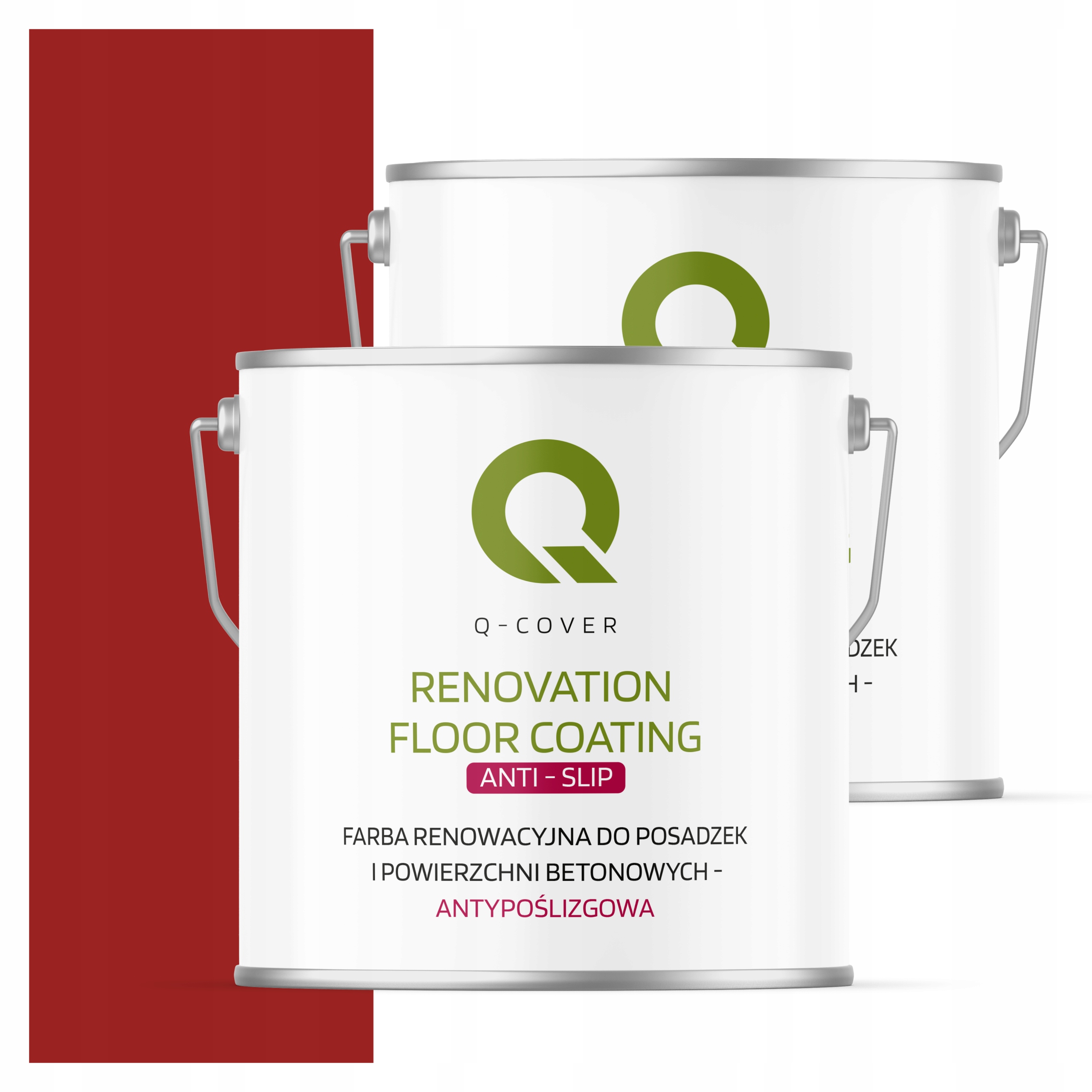 Protišmyková renovačná farba na betón 5L Červený karmín Ral 3002 Mat