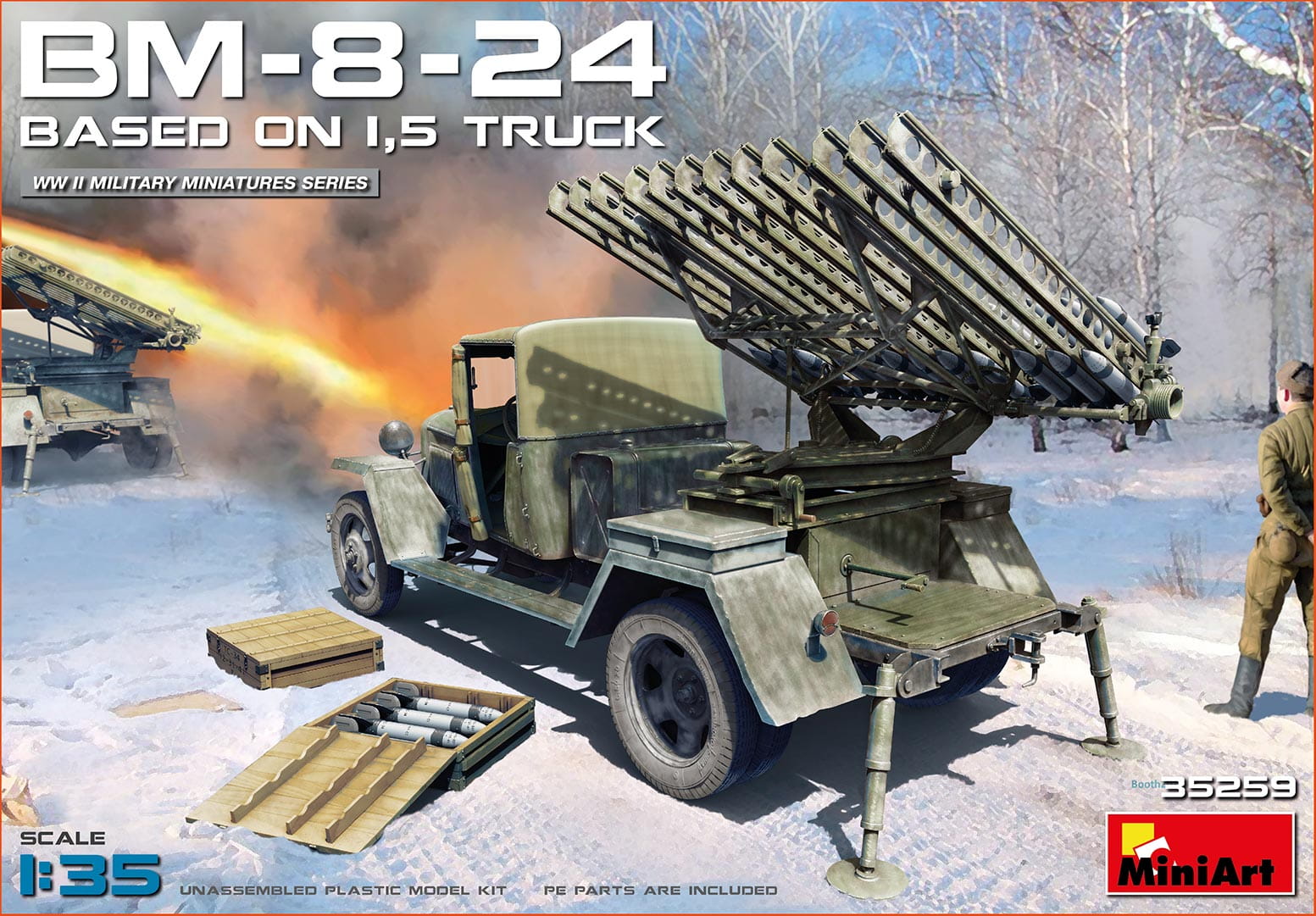 BM-8-24 na náklaďáku 1,5t 1:35 MiniArt 35259