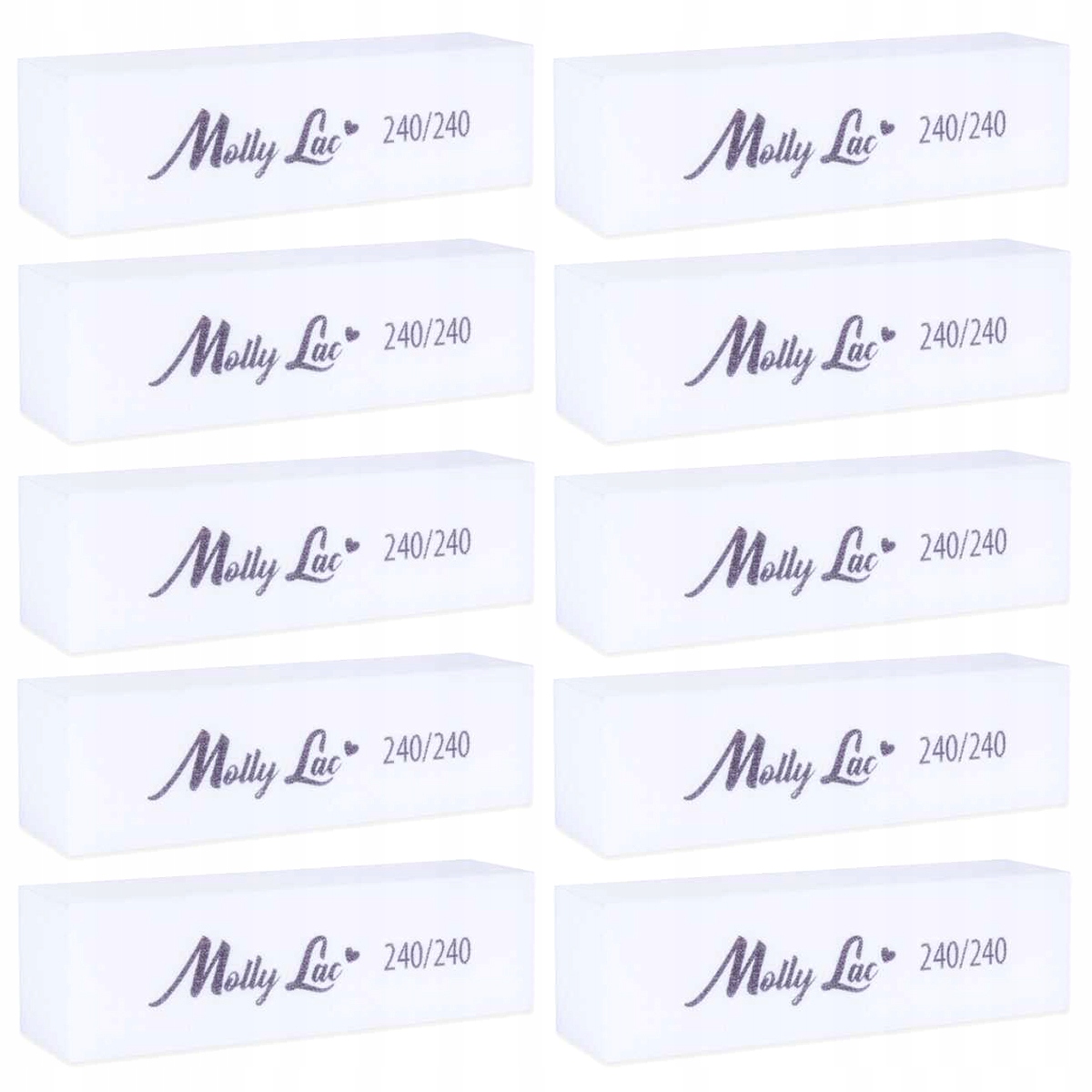 

10x Blok polerski kostka do paznokci biały 240/240