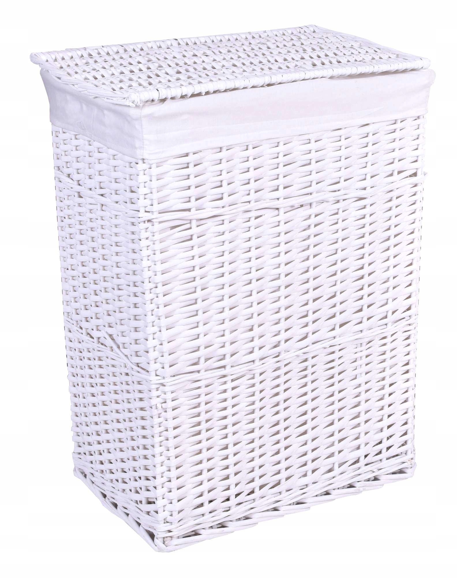 Proutěný Kontejner Na Prádlo, Hračky, Koš, Kufr, Bílý, Velký, 72 L