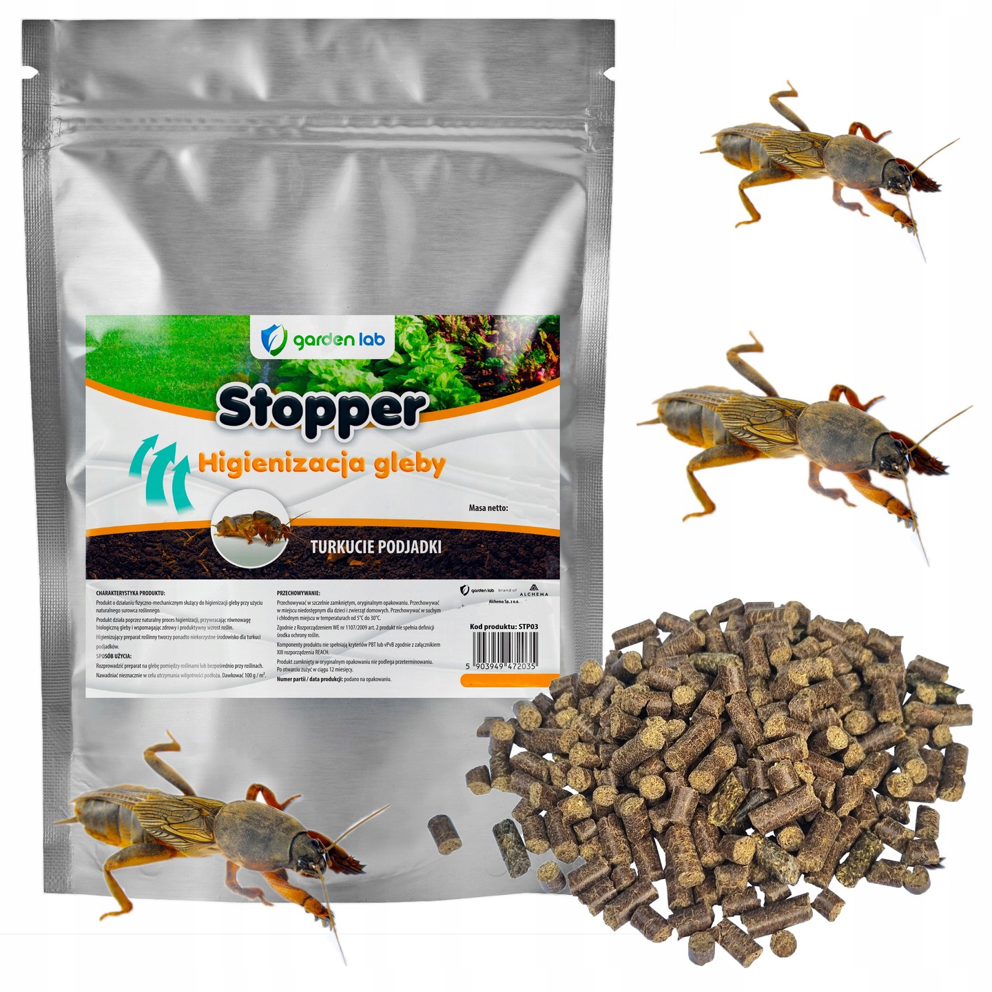 Stopper Środek Zwalcza Szkodniki Turkucia Podjadka Larwy Pędraki Krety 5 Kg