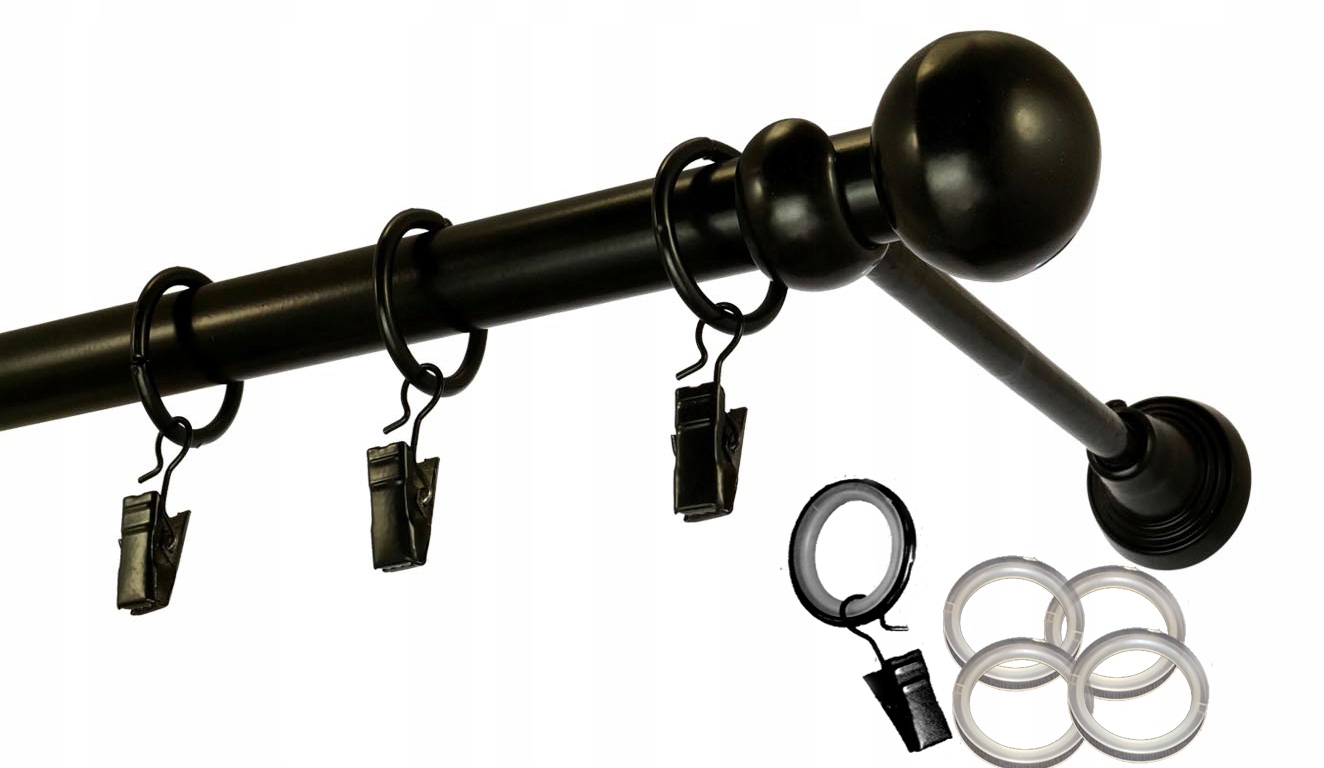 KARNISZ METAL CICHE KÓŁKA POJEDYNCZY 19 / 2,5 m