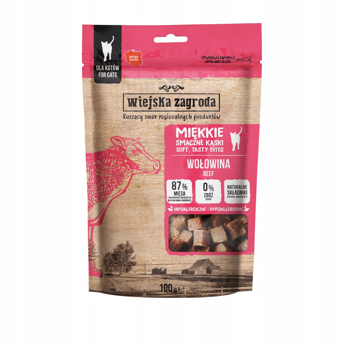 Levně 5x Wiejska Zagroda pamlsek pro kočky 100 g