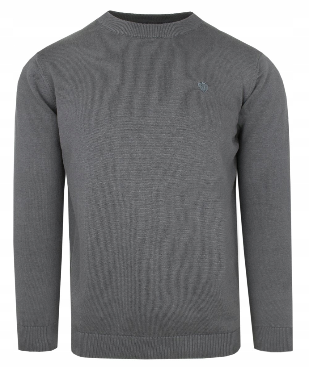 Klasický pánský svetr Rigon Bavlna Tmavý popel 3XL