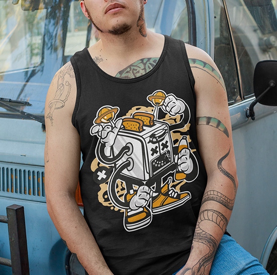 TANK TOP ANIMOWANE TOASTER MONSTER Marka inna