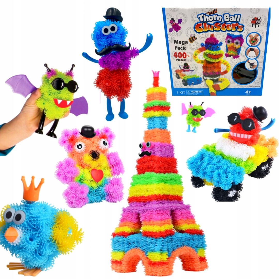 

Rzepy Czepy Klocki Kulki Kolorowe Kreatywne 400 El