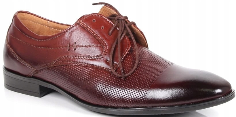 Pánské Kožené Polobotky Tmavě Hnědé, Polská Kůže 41