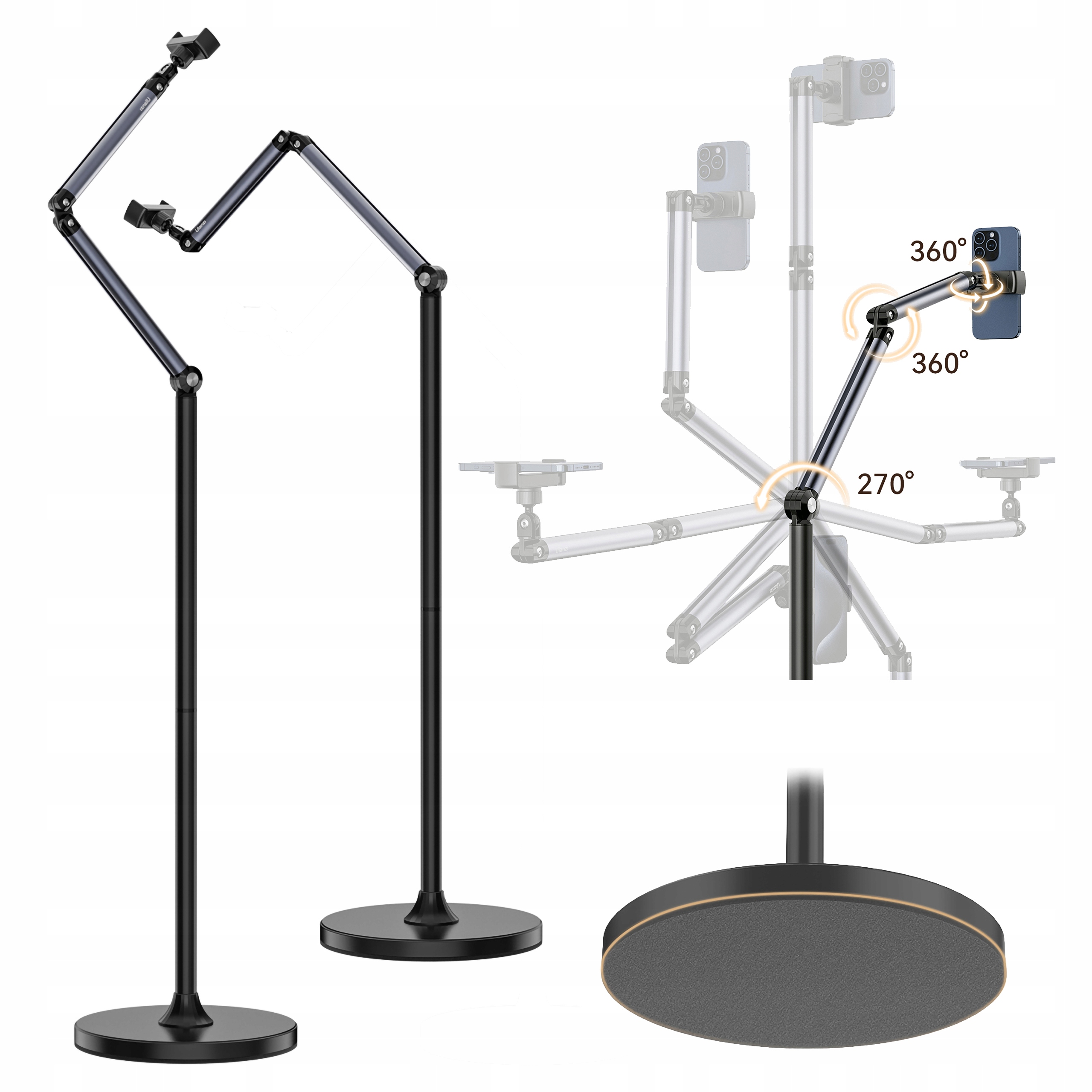 Podlahový „těžký“ a stabilní stativ Ulanzi TH07 pro iPhone Samsung Xiaomi