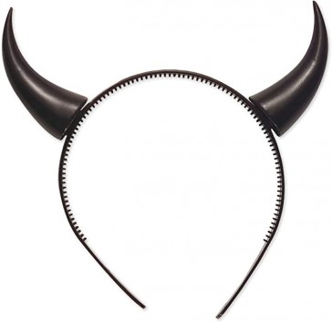 opaska czarne rogi diabełka unisex