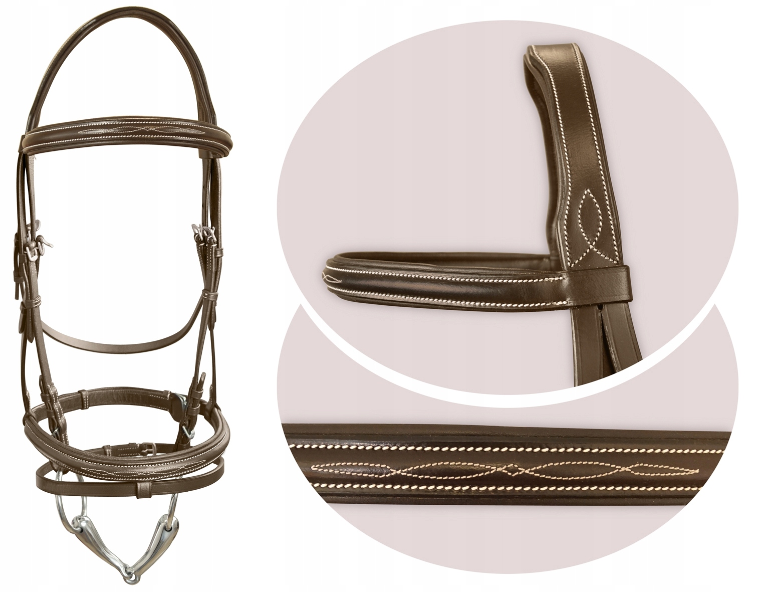 York. Ogłowie Miya II Full brązowy