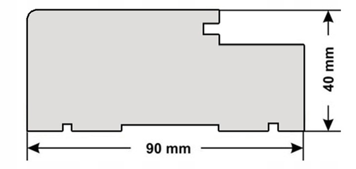 OŚCIEŻNICA STAŁA FUTRYNA DO DRZWI RÓŻNE KOLORY Minimalna grubość muru 90 mm