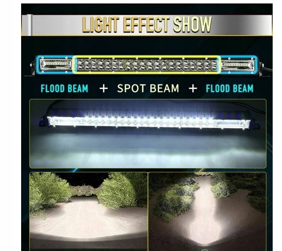 LAMPA ROBOCZA DALEKOSIĘŻNA - LED BAR - 53CM 1200W Waga produktu z opakowaniem jednostkowym 0.5 kg