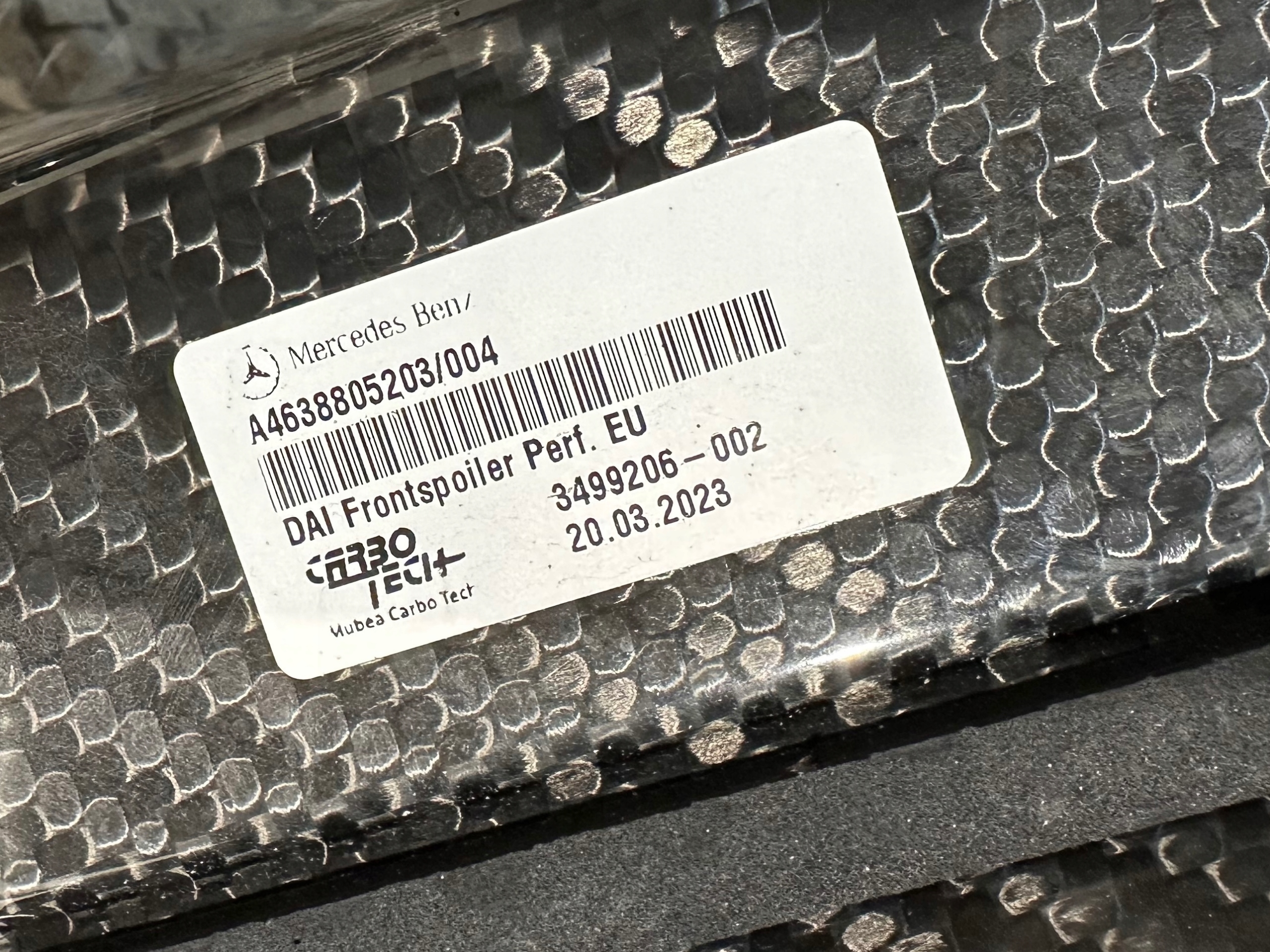 MERCEDES BENZ G 6X6 CARBON OBEN SPOILER PANEL DACH LED A4638805203