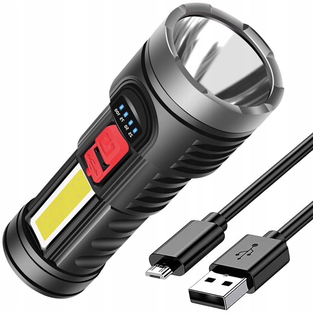 MOCNA LATARKA AKUMULATOROWA LED SZPERACZ REFLEKTOR