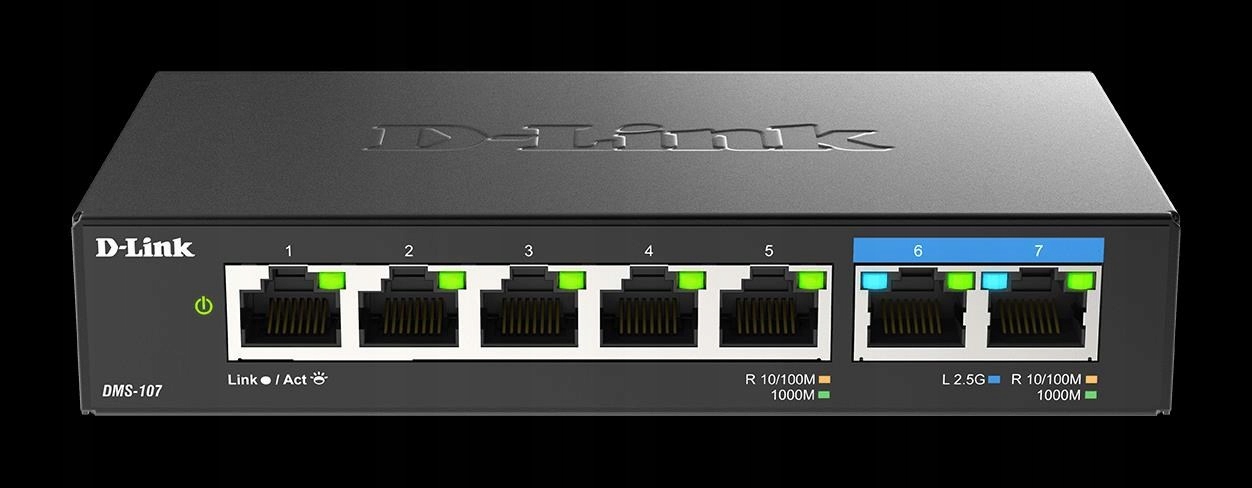 D-Link DMS-107/E 7-Port Multi-Gigabit Unmanaged Switch DMS-107/E