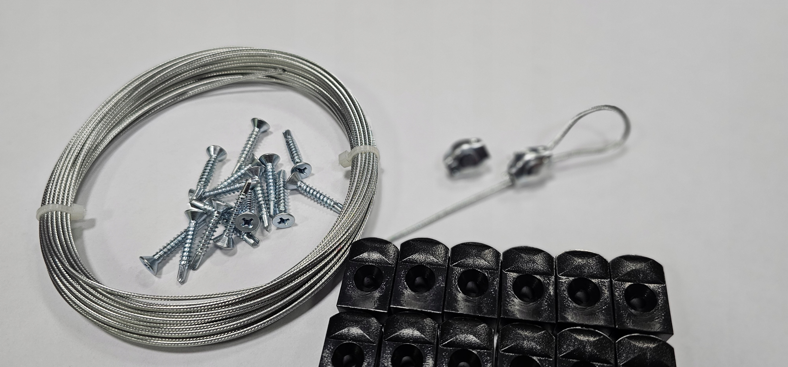 Zestaw do podwieszania roślin w szklarni 10 m - lina stalowa 3 mm Kod producenta zestaw do szklarni