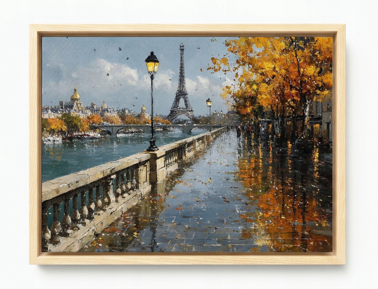 Obraz Rama American Box Pohľad Francúzsko Paríž Eiffelova Veža Jeseň 80x60