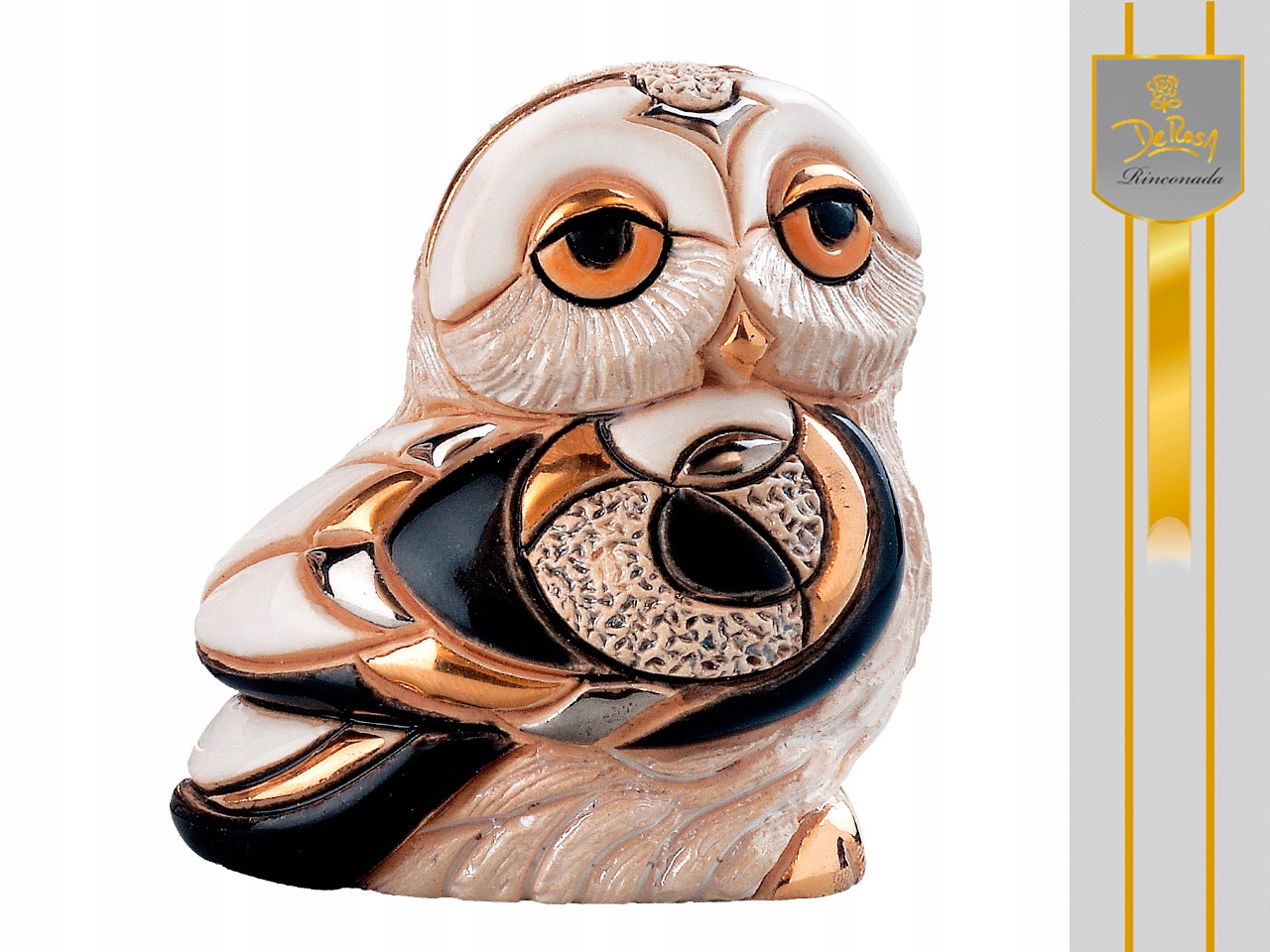 Keramická Figúrka Malá Sova Ručne Maľovaná Zberateľská Vták Vtáky