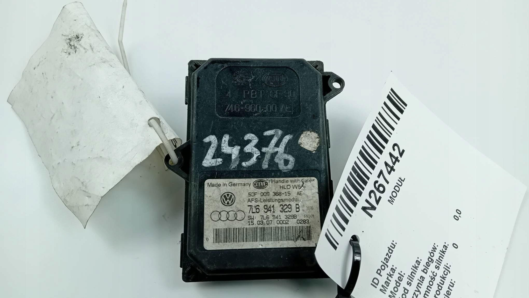 control unit module steering XENON 7L6941329B SKODA OCTAVIA II