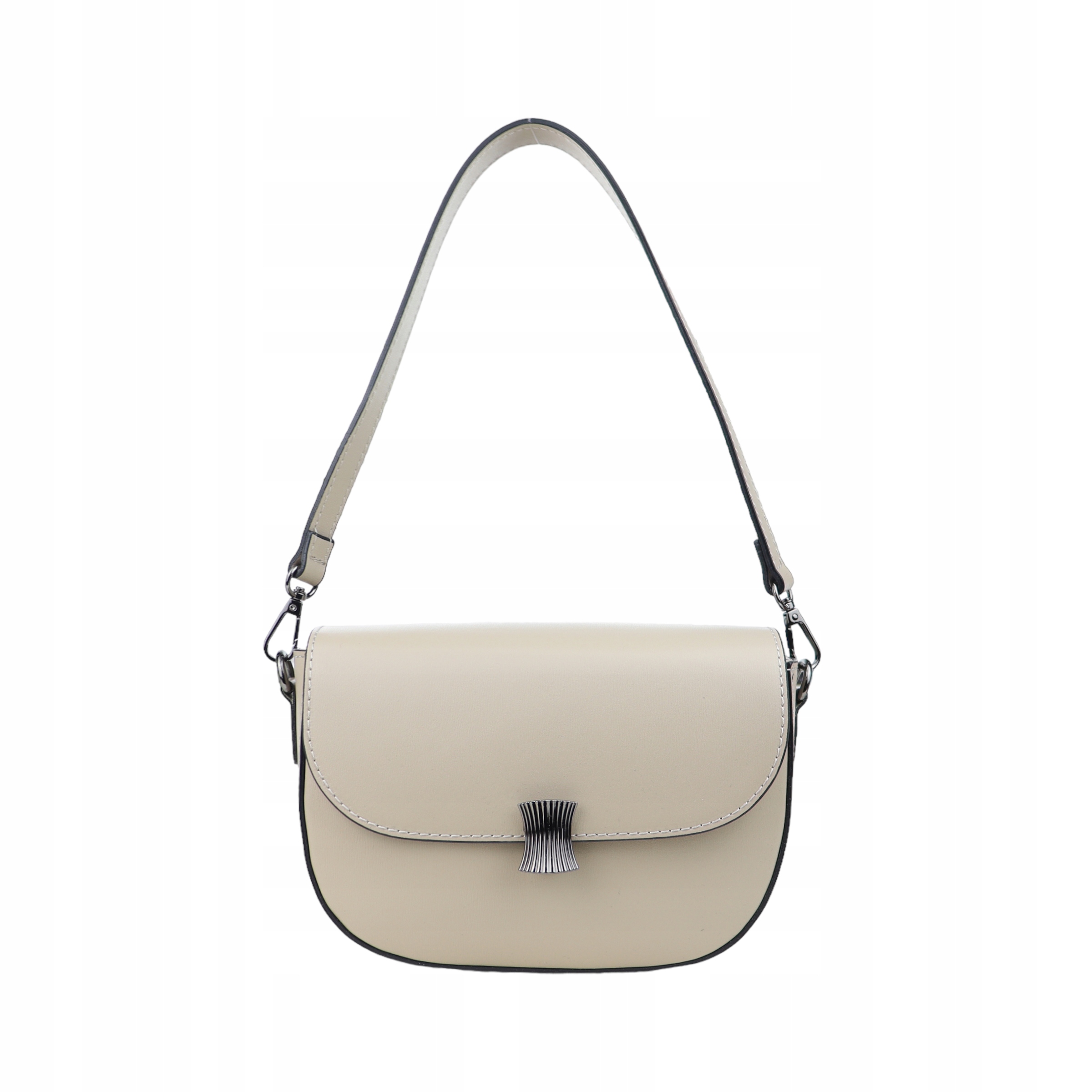 Dámská kabelka z přírodní kůže Shell Béžová