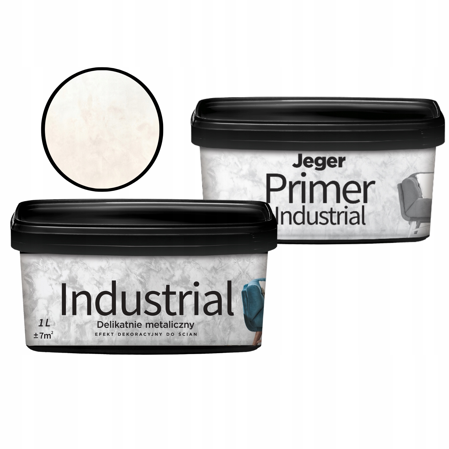 Zestaw Efekt Ścienny Metalizujący Industrial Iryd Primer Industrial