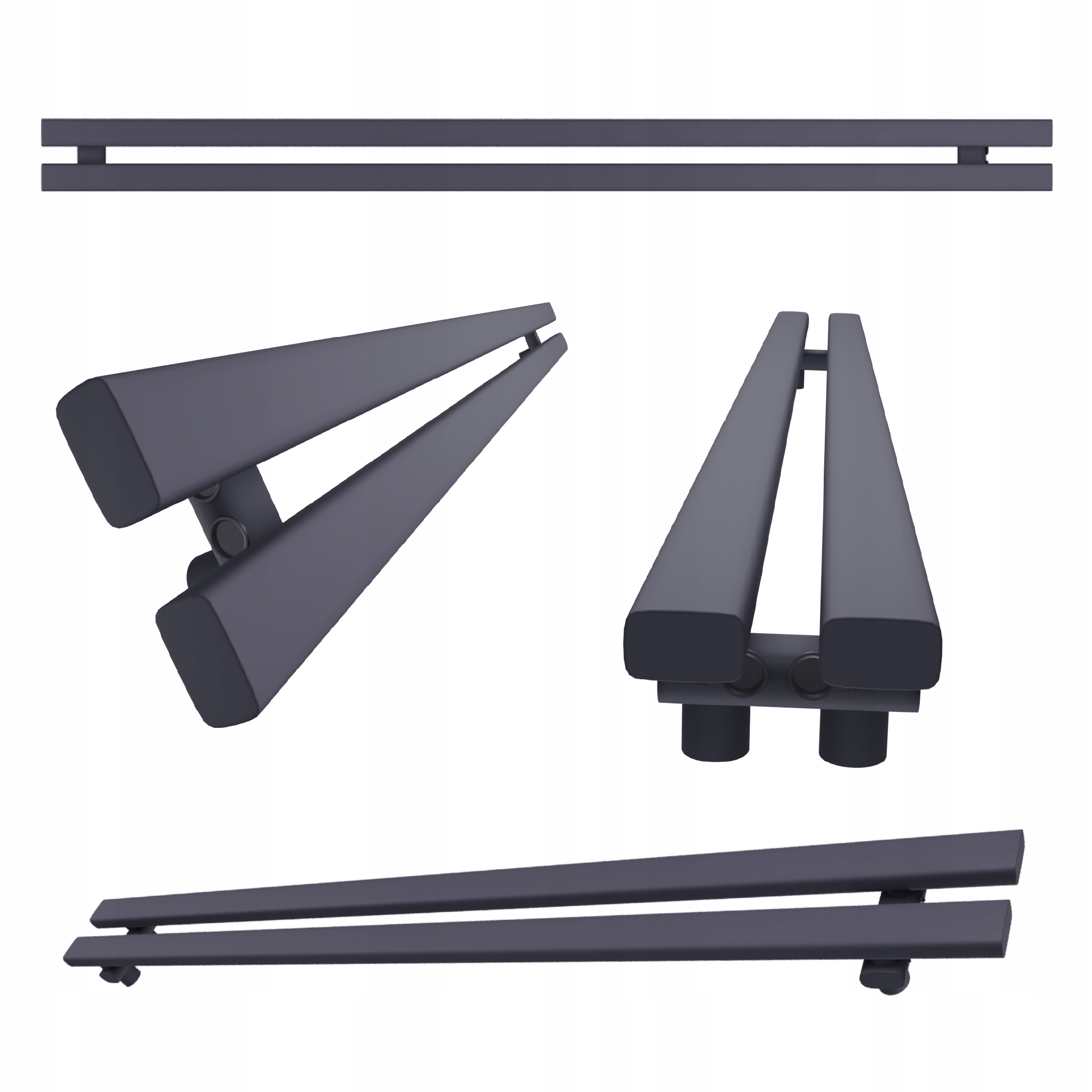 Horizontální Radiátor Horizont 2 13x120 Grafitový