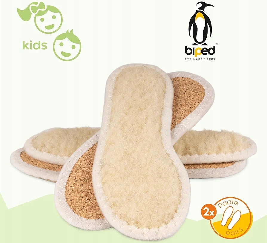 Wkładki do butów dziecięce z prawdziwej wełny owczej rozmiar 28 EAN (GTIN) 4260700772072