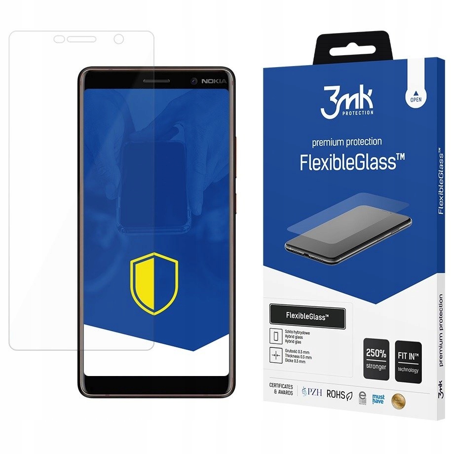 

Szkło hybrydowe 3mk Glass mocne do Nokia 7 Plus