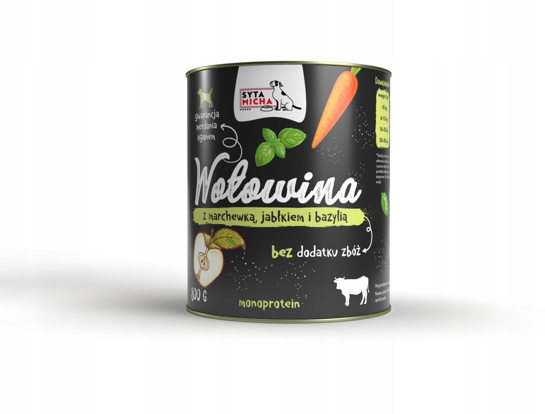 Syta Micha Hovězí s mrkví, jablkem a bazalkou 6x800g pro psy