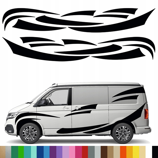 2x NAKLEJKA Grafika na bok kampera przyczepę MOTYW ABSTRAKCJA TRIBAL LINIE EAN (GTIN) 5904024874713