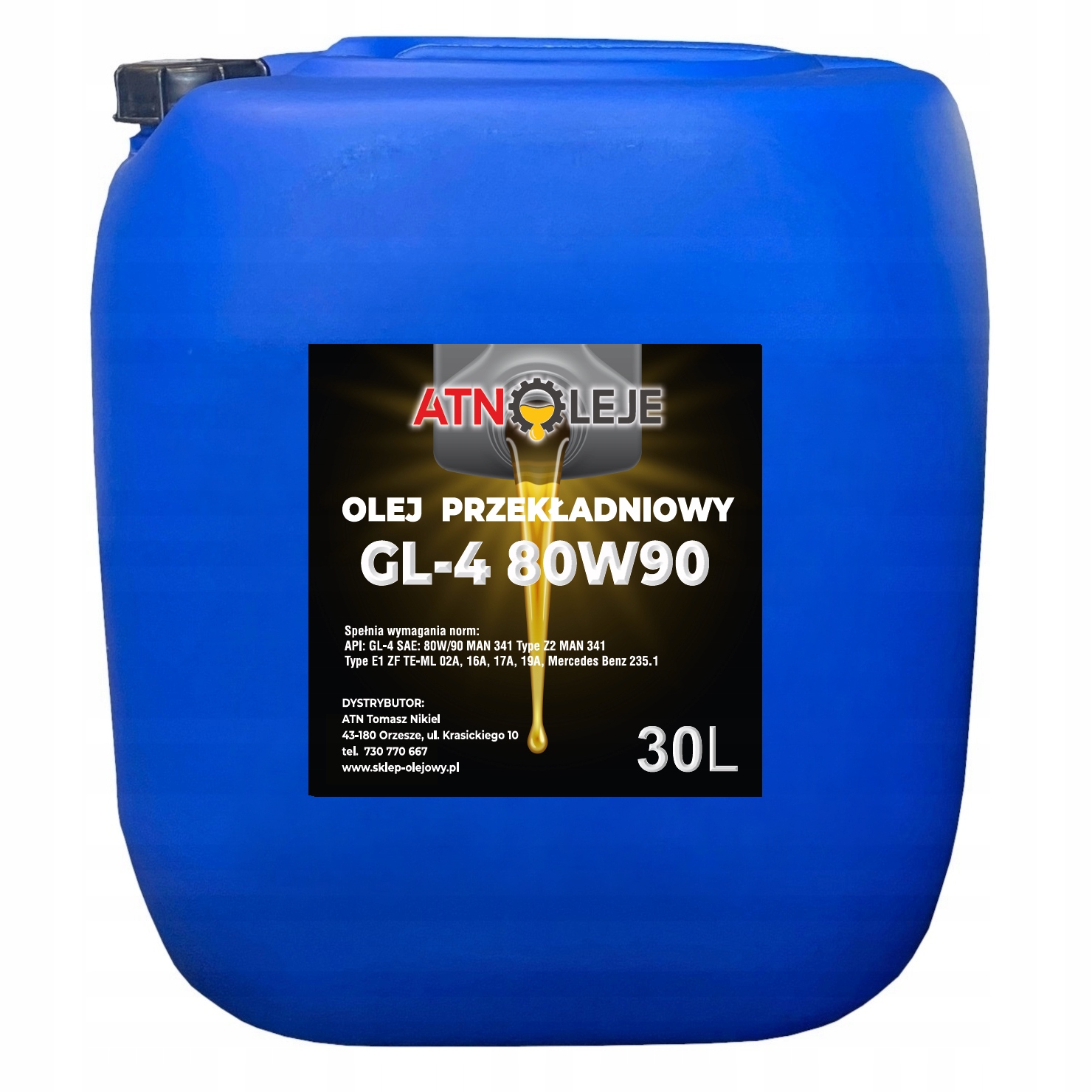 OLEJ PRZEKŁADNIOWY HIPOL GL-4 80W90 30 L WYS.NAT