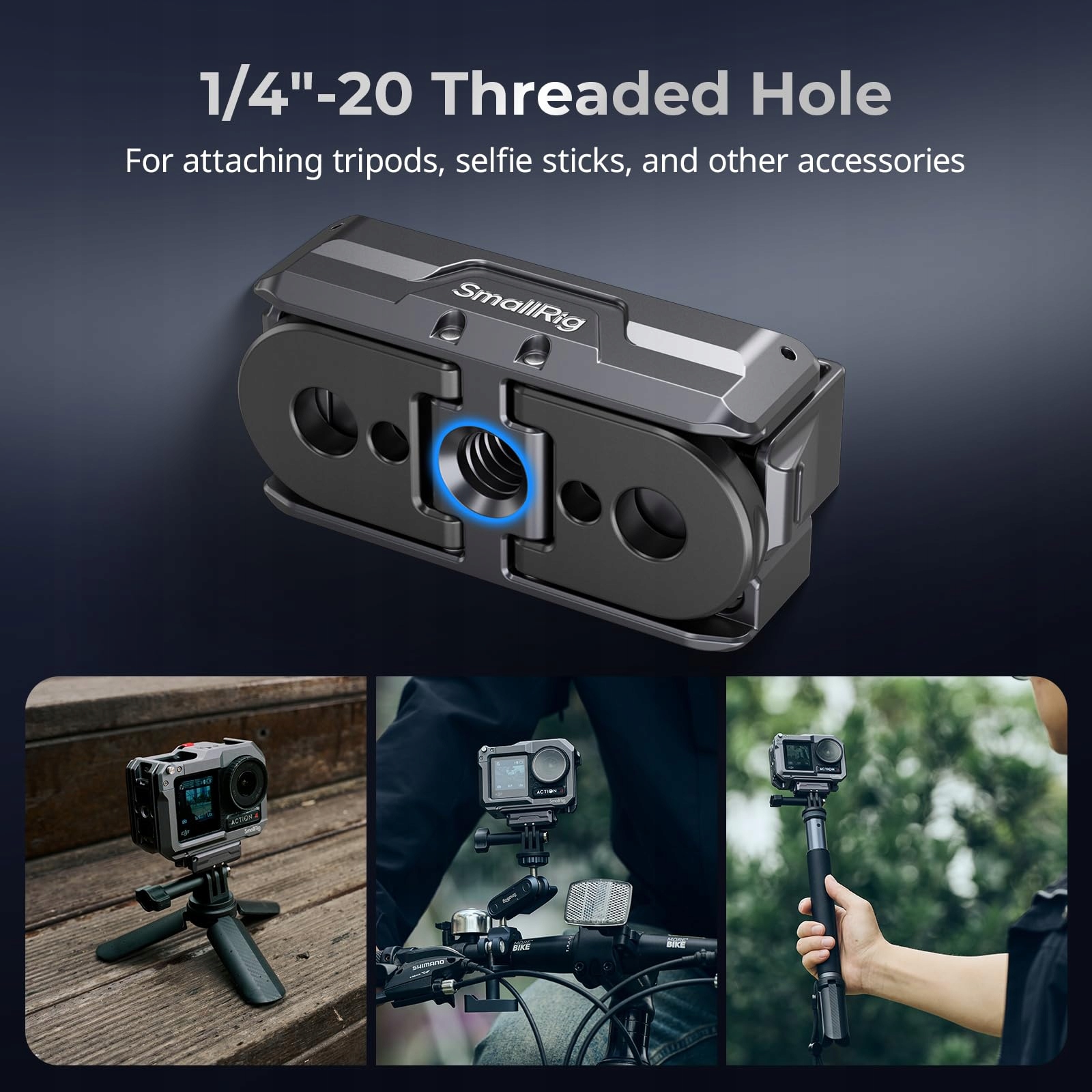 Magnetyczny Adapter Uchwyt DJI Osmo Action 5 Pro 4 3 Z Gwintem SMALLRIG — miniatura 5