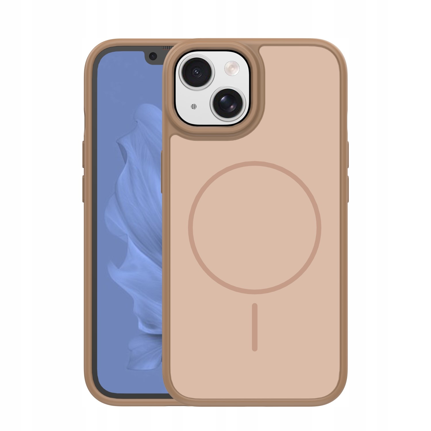 Nakładka Frame Thin Mag do iPhone 14 6,1" brązowa Tfo