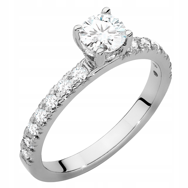 Zlatý Prstýnek ryzosti 585 s Brilianty 0,74 ct 14k