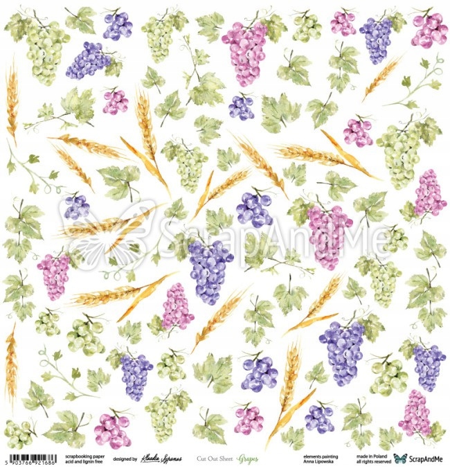 papier scrapbooking Grapes