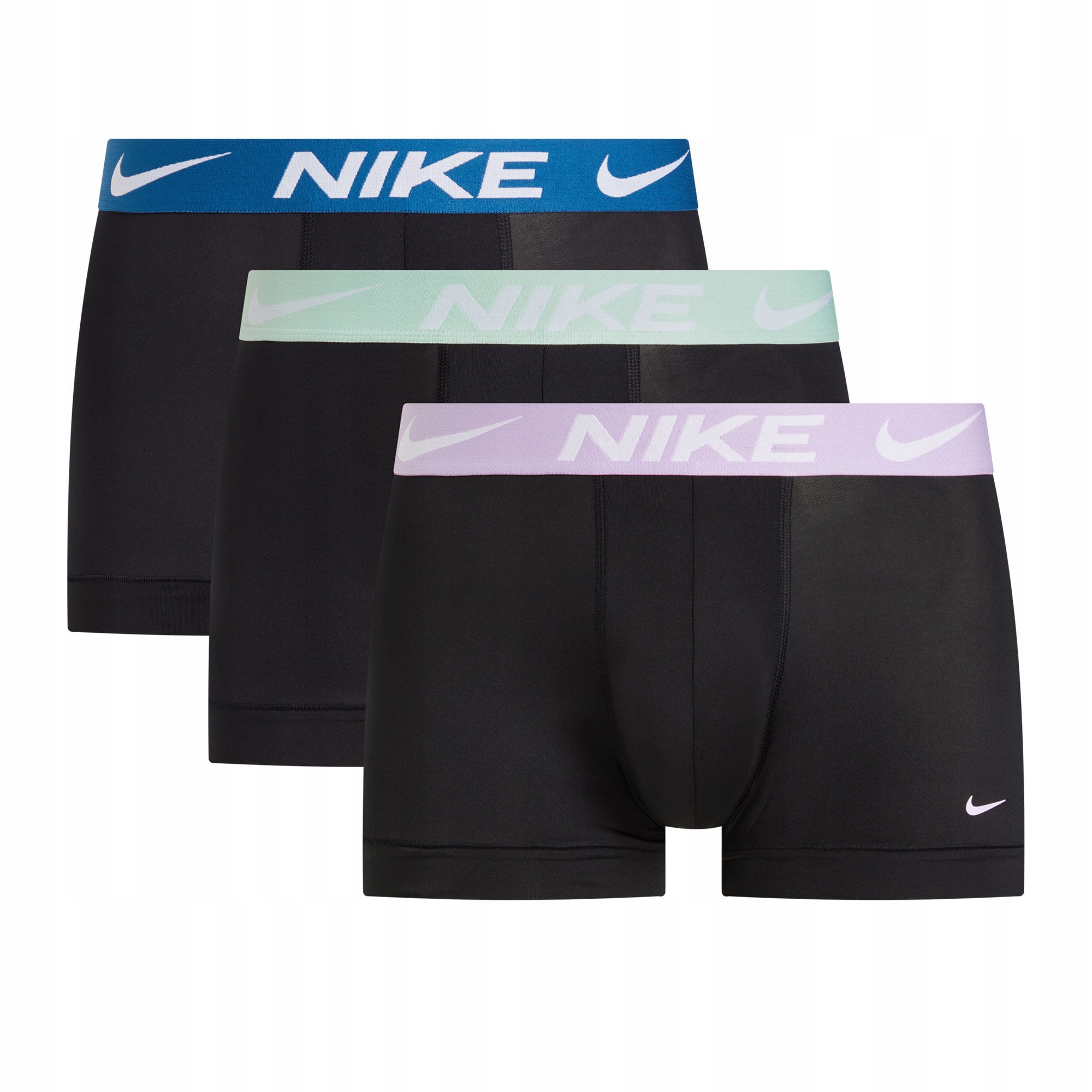 Pánské boxerky Slipy Spodní prádlo Nike Dri-FIT Essential Trunks 3Pak Černé S