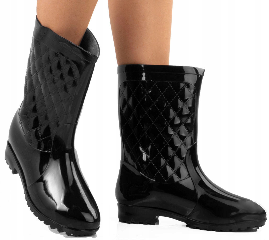 KALOSZE BOTKI CZARNE PIKOWANE 40 Rozmiar 40