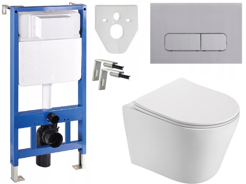 MEXEN STELAŻ WC MISKA RICO MAT RIMLESS PRZYCISK