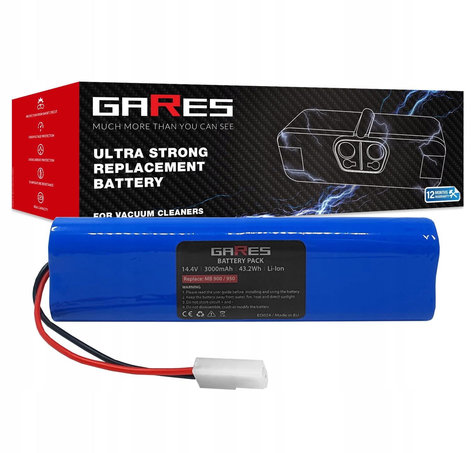 Baterie Akumulátor pro Moneual Mbot 950 14,4V 3,0Ah