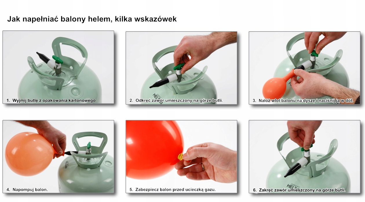 BUTLA Z HELEM NA 30 BALONÓW REDUKTOR BALONY HEL Kod producenta H30