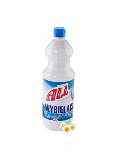 10x All Bělicí prostředek na bílou láhev 1 L Bílý tekutý odstraňovač skvrn