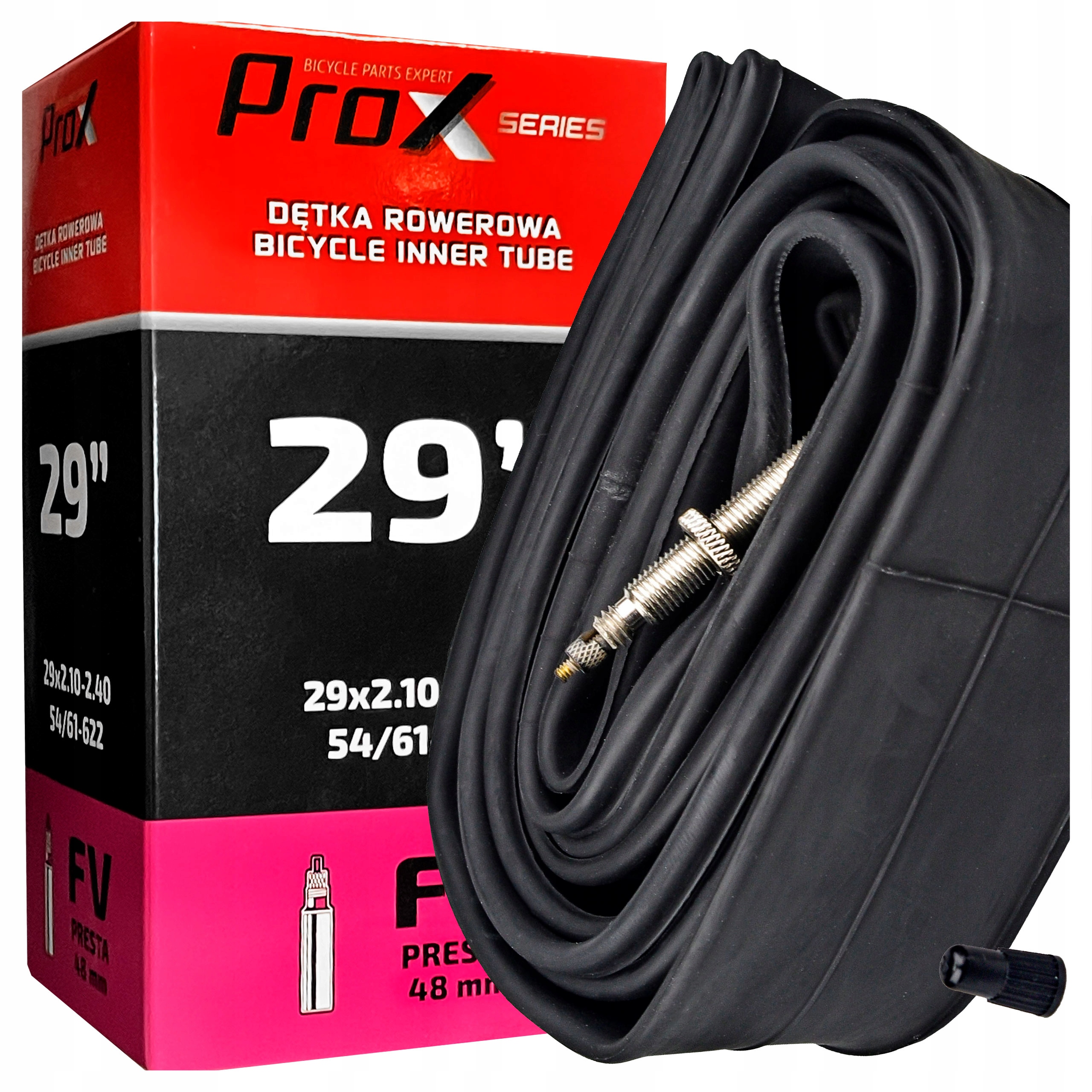 Dętka Rowerowa Prox 29x2,10-2,40 54/61-622 Wentyl Presta 48 mm