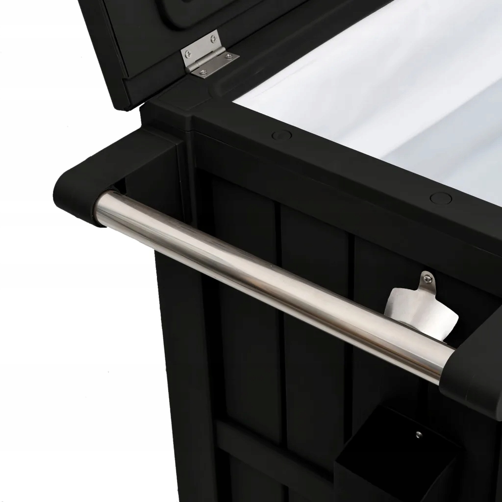 Wózek kelnerski 3-w-1, czarny, polipropylen Kolor mebla czarny