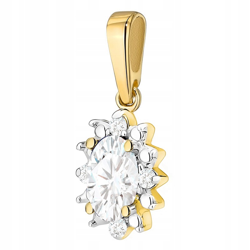 Zlatý Přívěsek pr. 585 14k s laboratorními diamanty 0,30ct