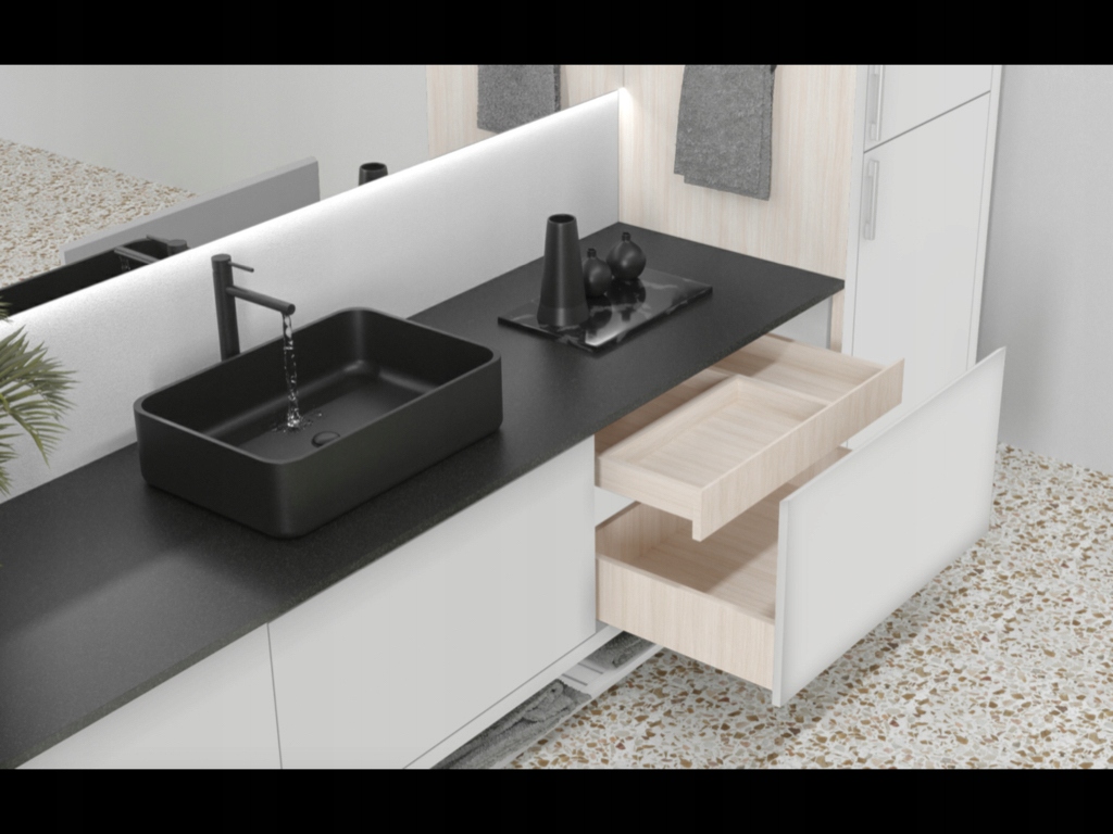 Fronty akrylowe Akryl-24 ICE GREY POŁYSK 595x407 Wysokość produktu 59.5 cm