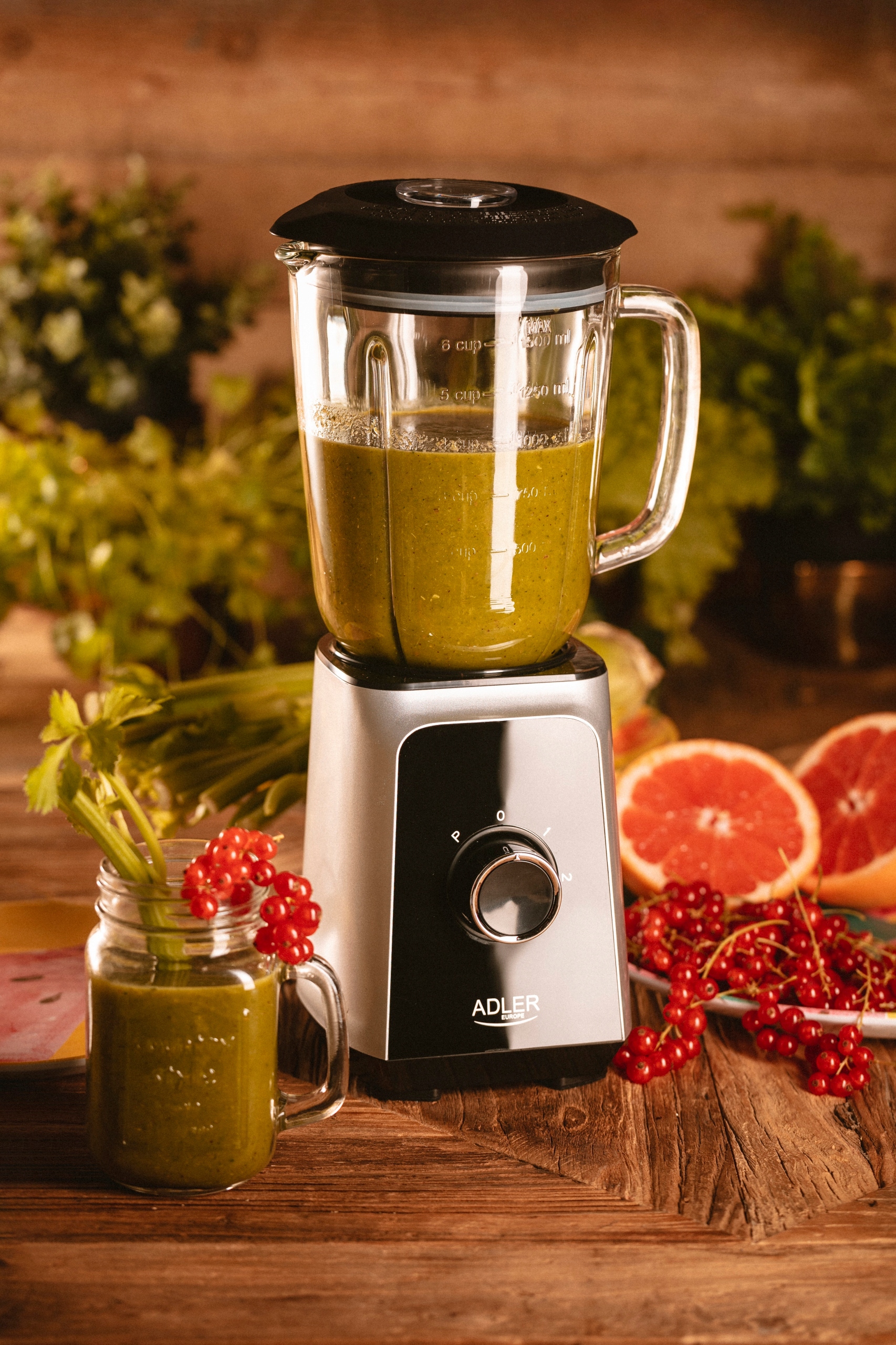 Blender Kielichowy AD 4076 1000W Szklany Dzbanek 1,5L Kruszenie Lodu