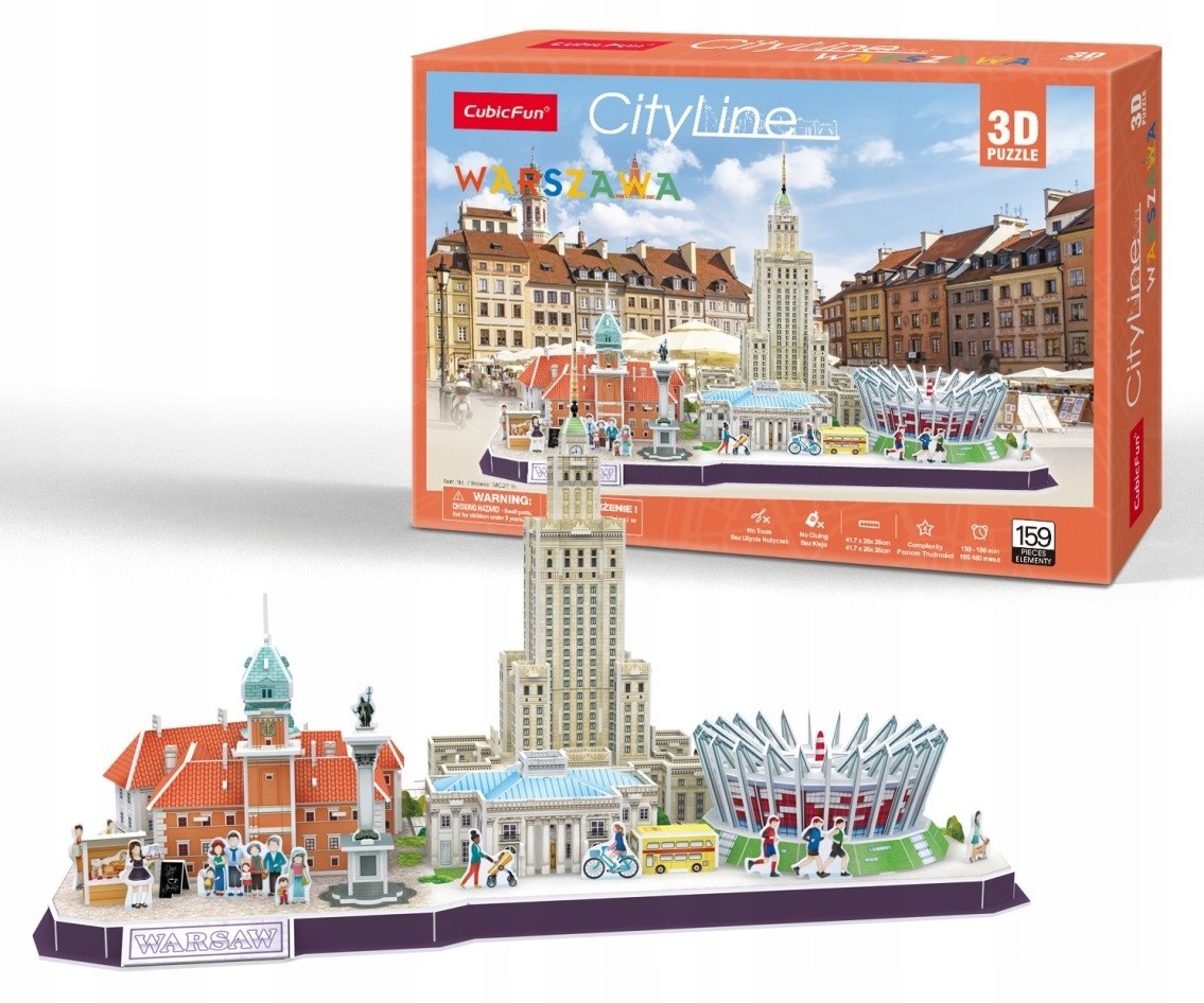 

Puzzle 3D Cityline Warszawa 126el Pge Zamek Pałac