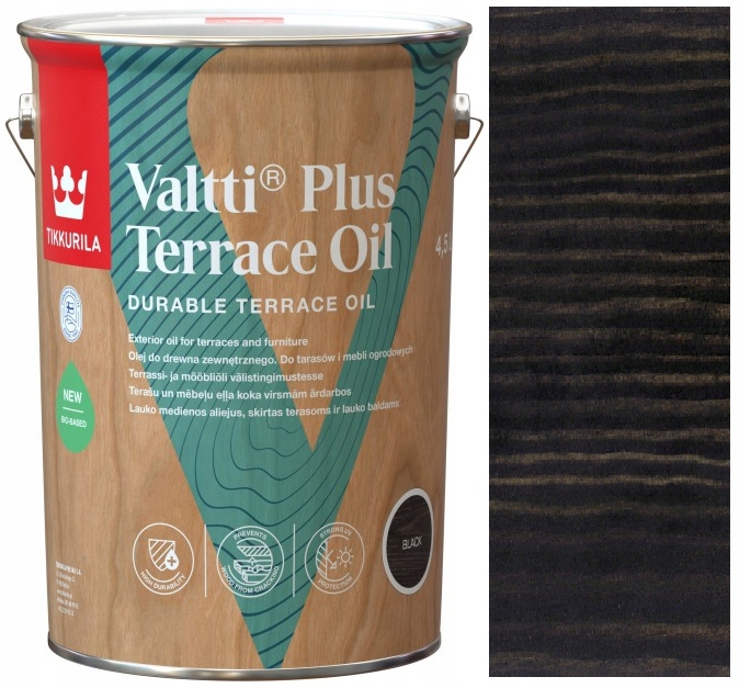 

Tikkurila Valtti Plus Terrace Oil 4,5L Black