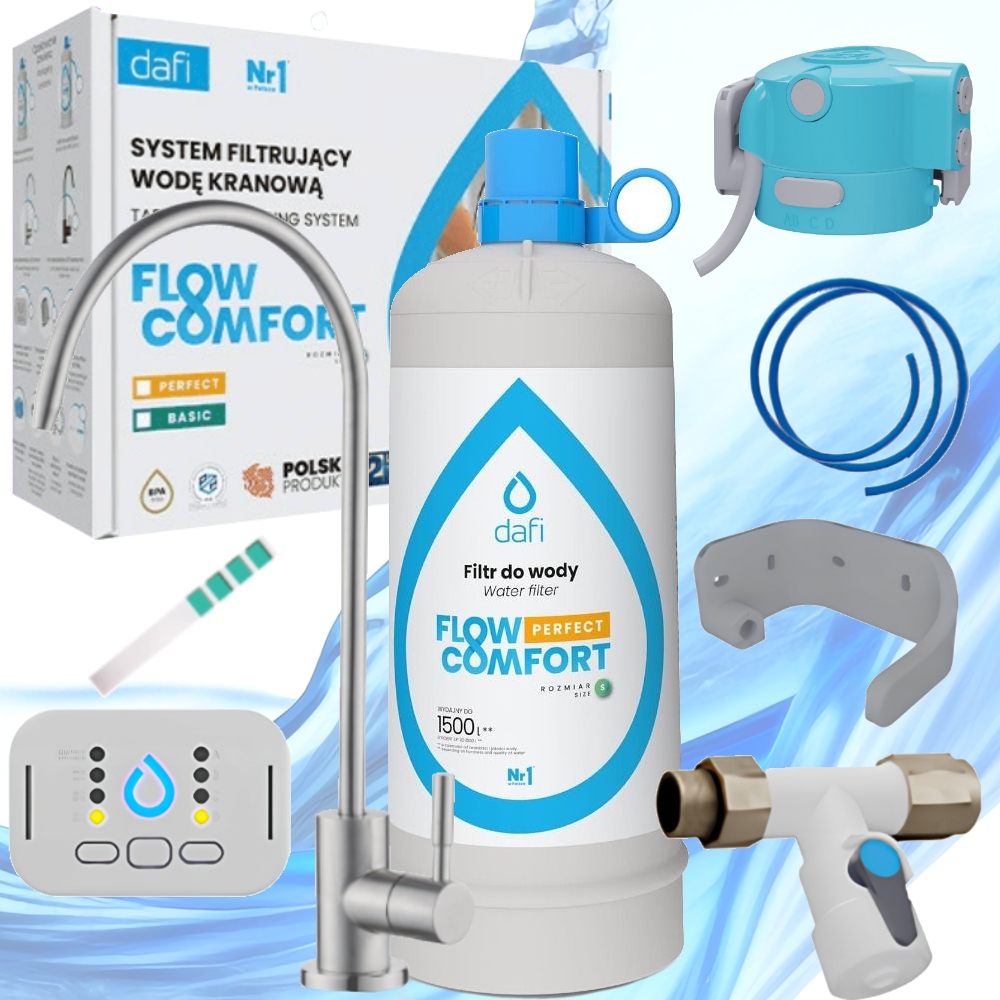 System filtrujący pod zlew Dafi Flow Comfort wylewka Alto chrom