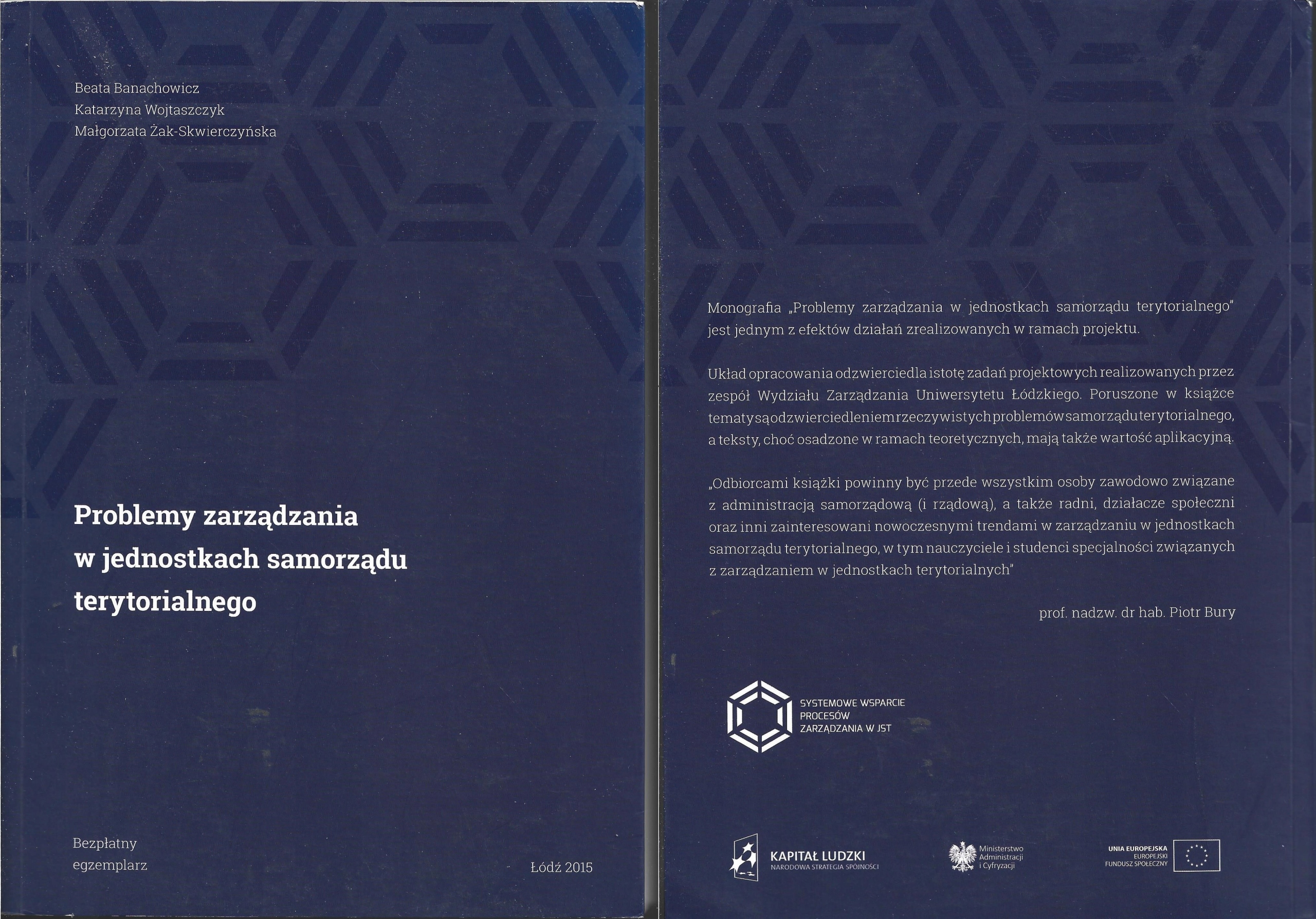 PROBLEMY ZARZĄDZANIA W JEDNOSTKACH SAMORZĄDU TERYTORIALNEGO Banachowicz